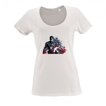 Captain America Worn Női O Nyakú Póló