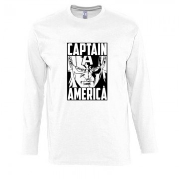 Captain America minimal Hosszú Ujjú Póló