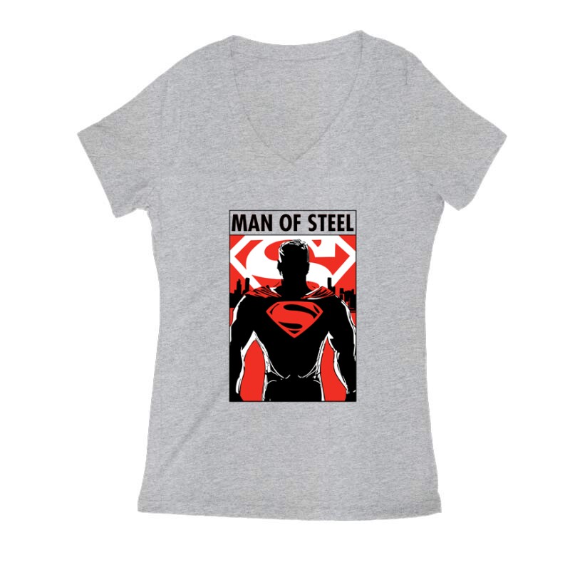 Man of Steel Női V Kivágott póló