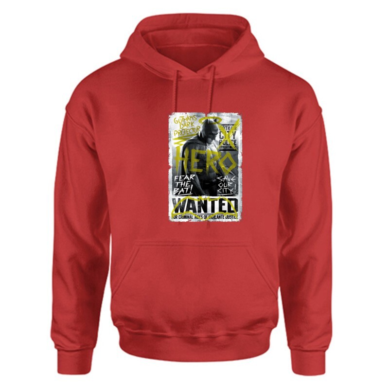 Batman Wanted Unisex Kapucnis Pulcsi