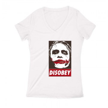 Disobey Joker Női V Kivágott póló