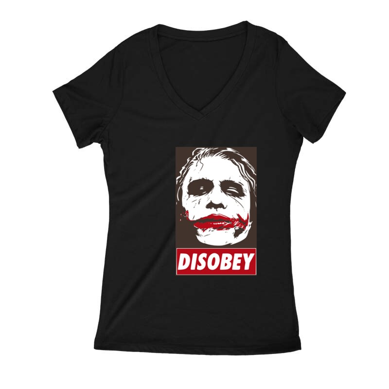 Disobey Joker Női V Kivágott póló