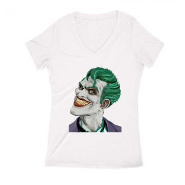 Joker Face Color Női V Kivágott póló