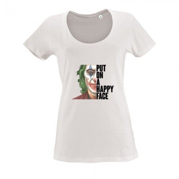 Put On a Happy Face Női O Nyakú Póló