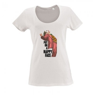 Put On a Happy Face (full body) Női O Nyakú Póló