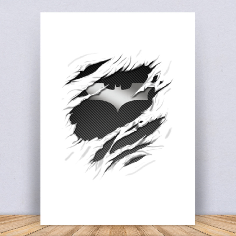 Batman új logó tépett Vászonkép