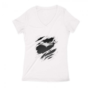 Batman új logó tépett Női V Kivágott póló