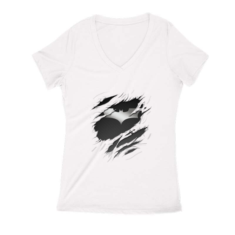 Batman új logó tépett Női V Kivágott póló