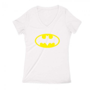 Batman Real logó Női V Kivágott póló