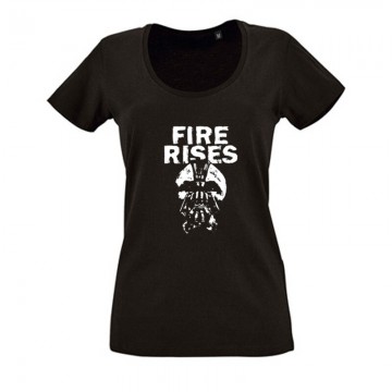 Fire Rises Női O Nyakú Póló