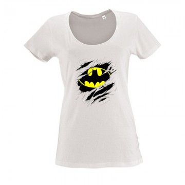 Batman tépett Női O Nyakú Póló
