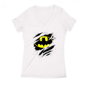 Batman tépett Női V Kivágott póló