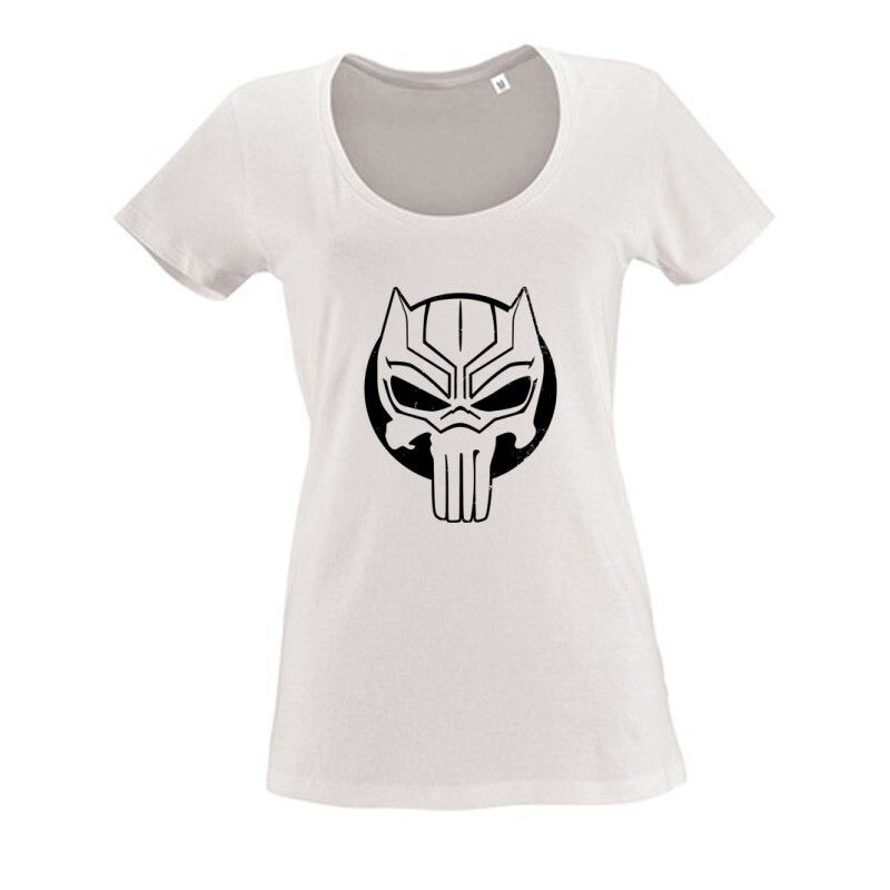 Black Panther Punisher style Női O Nyakú Póló