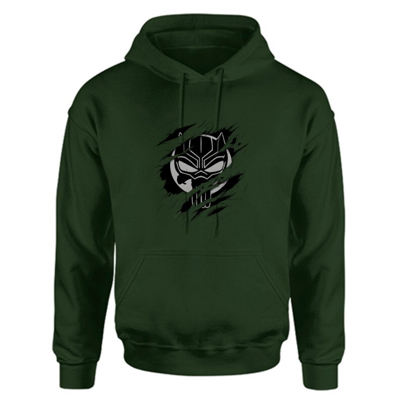 Black Panther tépett Unisex Kapucnis Pulcsi