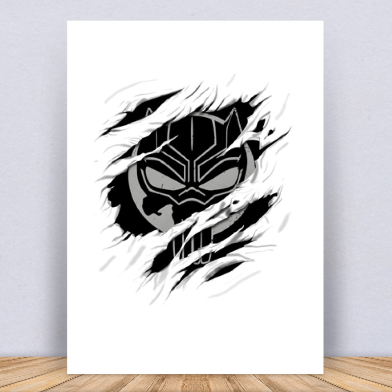 Black Panther tépett Vászonkép