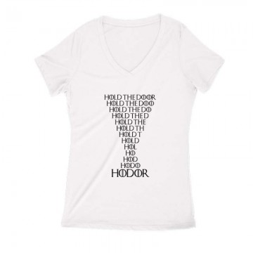 Hodor Text Női V Kivágott póló