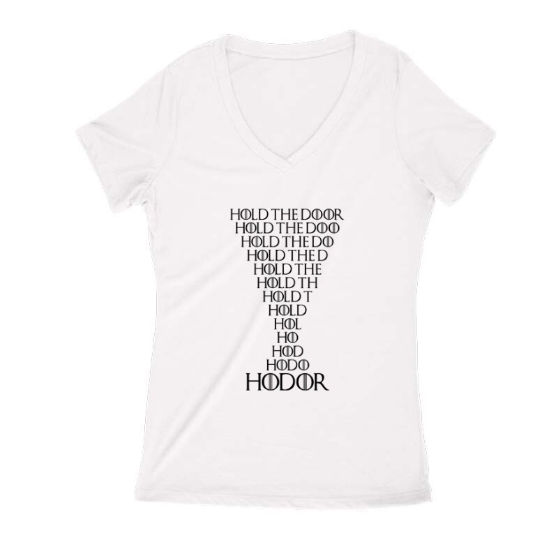 Hodor Text Női V Kivágott póló