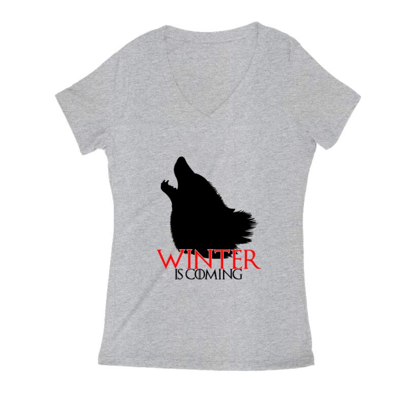 GOT Winter is coming Női V Kivágott póló