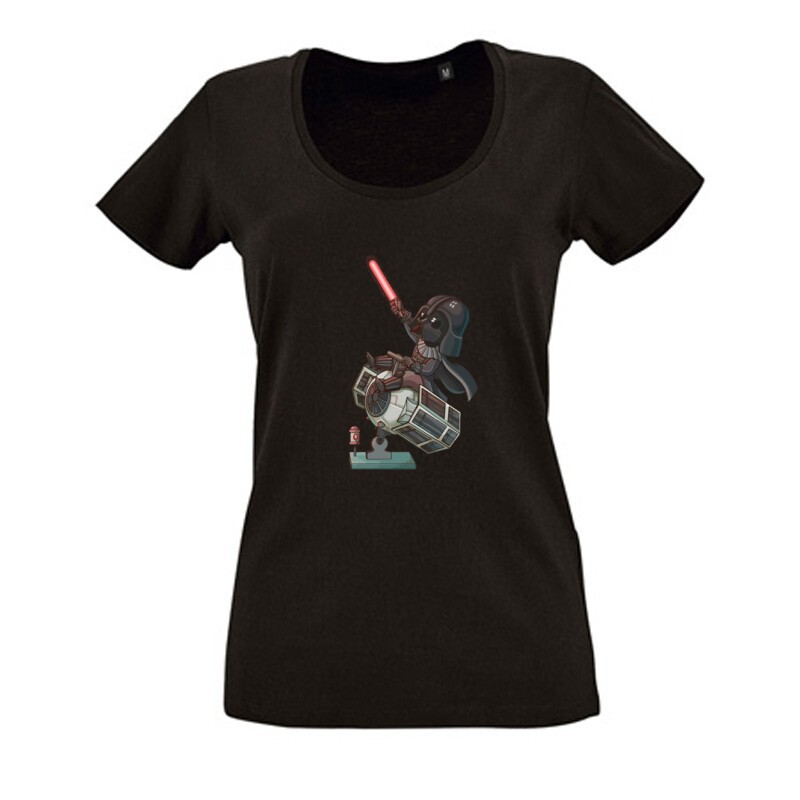 Vader & Tie fighter Női O Nyakú Póló