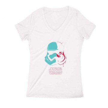 Last Jedi Stormtrooper Női V Kivágott póló