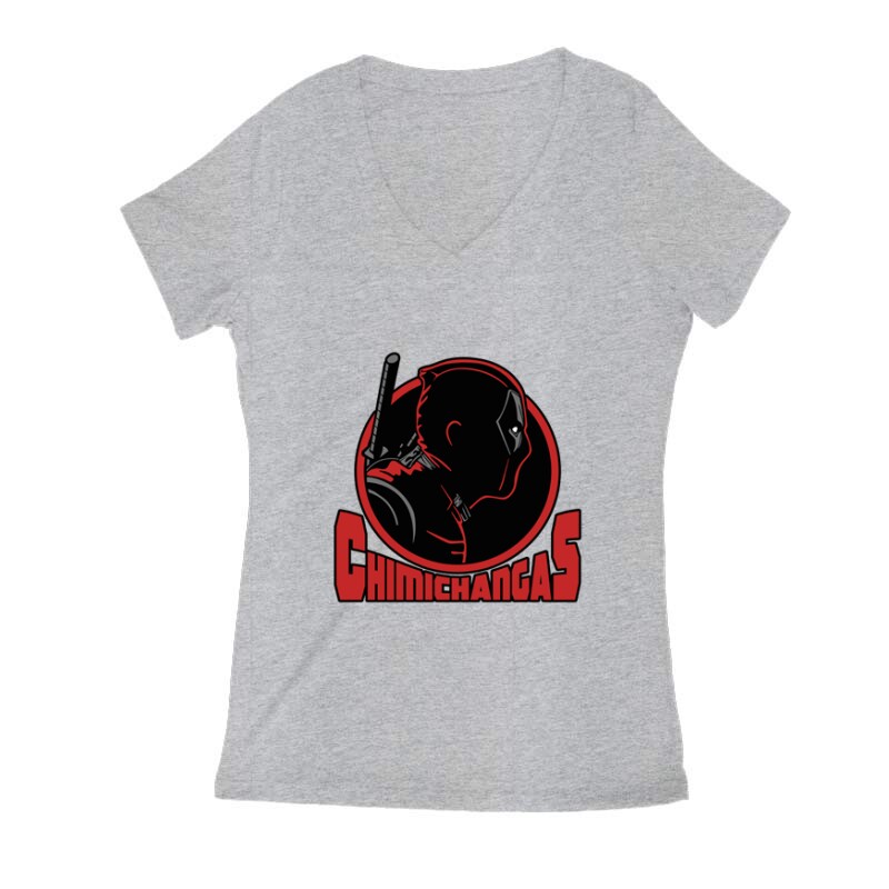 Deadpool chimichangas Női V Kivágott póló