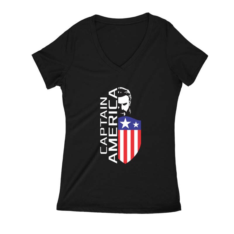 Steve Rogers Női V Kivágott póló