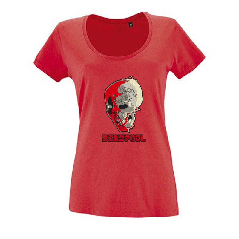 Deadpool Skull Női O Nyakú Póló
