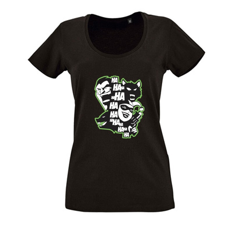 Joker Harley HA HA HA Női O Nyakú Póló