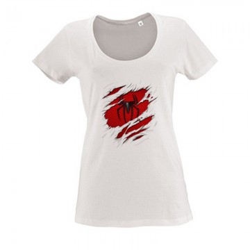 Spiderman tépett Női O Nyakú Póló