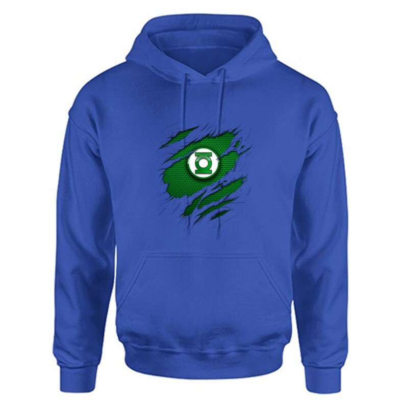 Green Lantern tépett Unisex Kapucnis Pulcsi