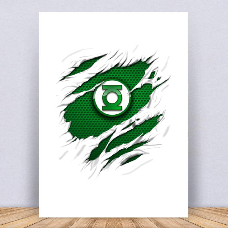 Green Lantern tépett Vászonkép
