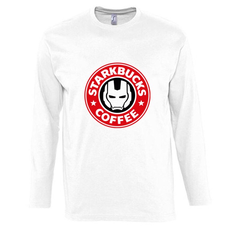 Ironman Starkbucks Coffee Hosszú Ujjú Póló