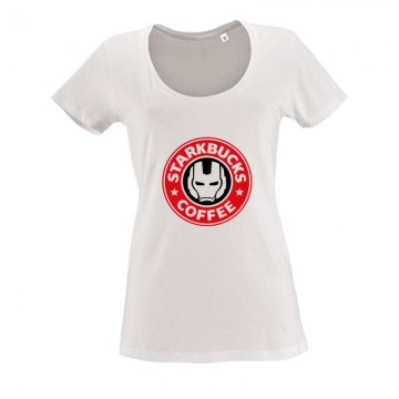 Ironman Starkbucks Coffee Női O Nyakú Póló