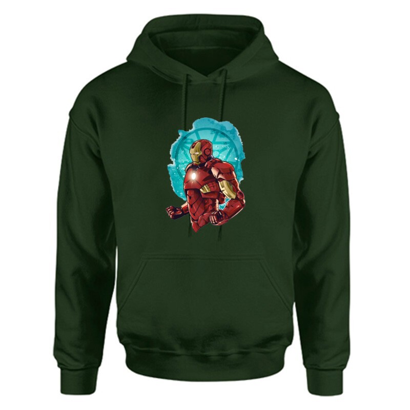Ironman Unisex Kapucnis Pulcsi