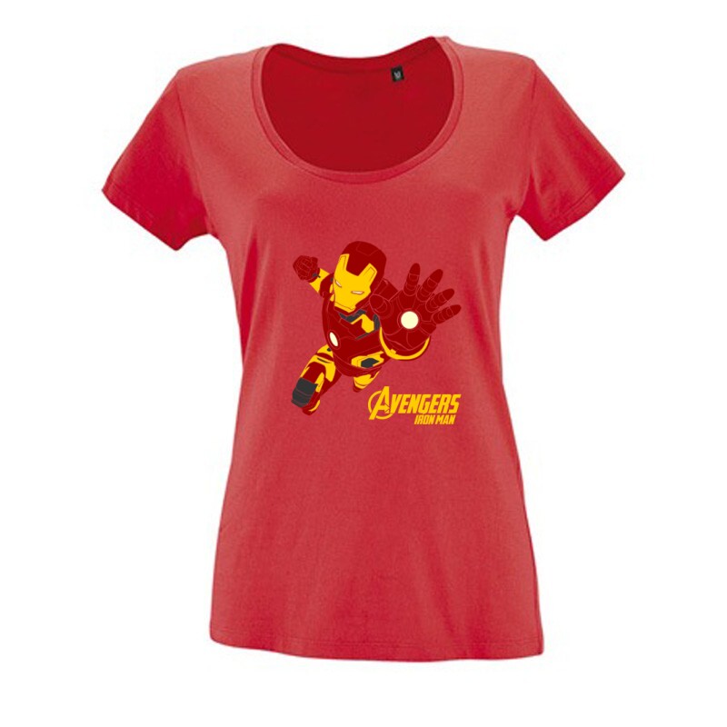 Avengers Ironman Női O Nyakú Póló