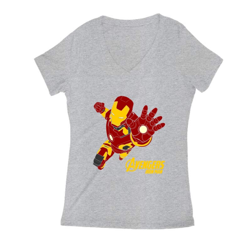 Avengers Ironman Női V Kivágott póló