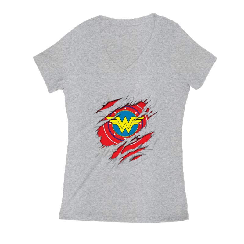 Wonder Woman Női V Kivágott póló