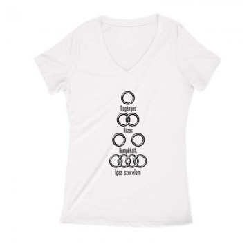 Igaz Szerelem Audi Női V Kivágott póló