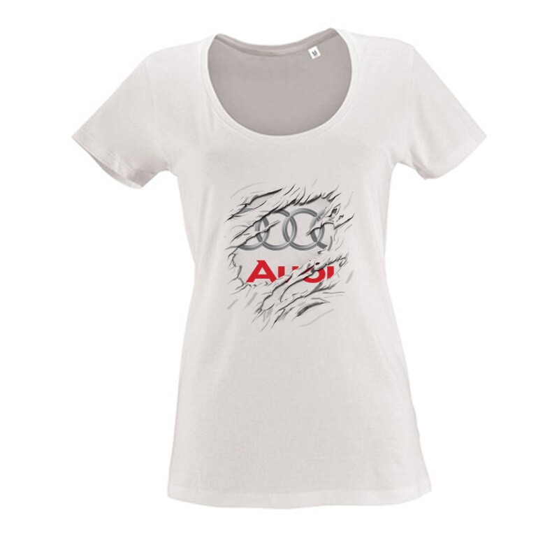 Audi Tépett Női O Nyakú Póló