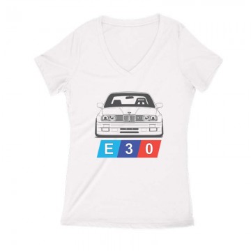 BMW E30 Női V Kivágott póló