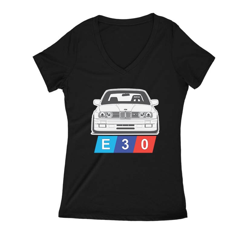 BMW E30 Női V Kivágott póló