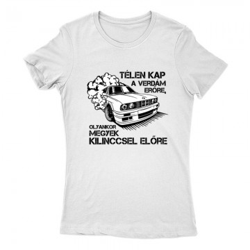 Kilinccsel előre BMW Női Póló