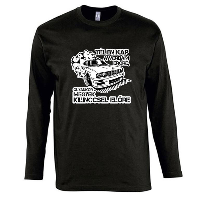Kilinccsel előre BMW Hosszú Ujjú Póló