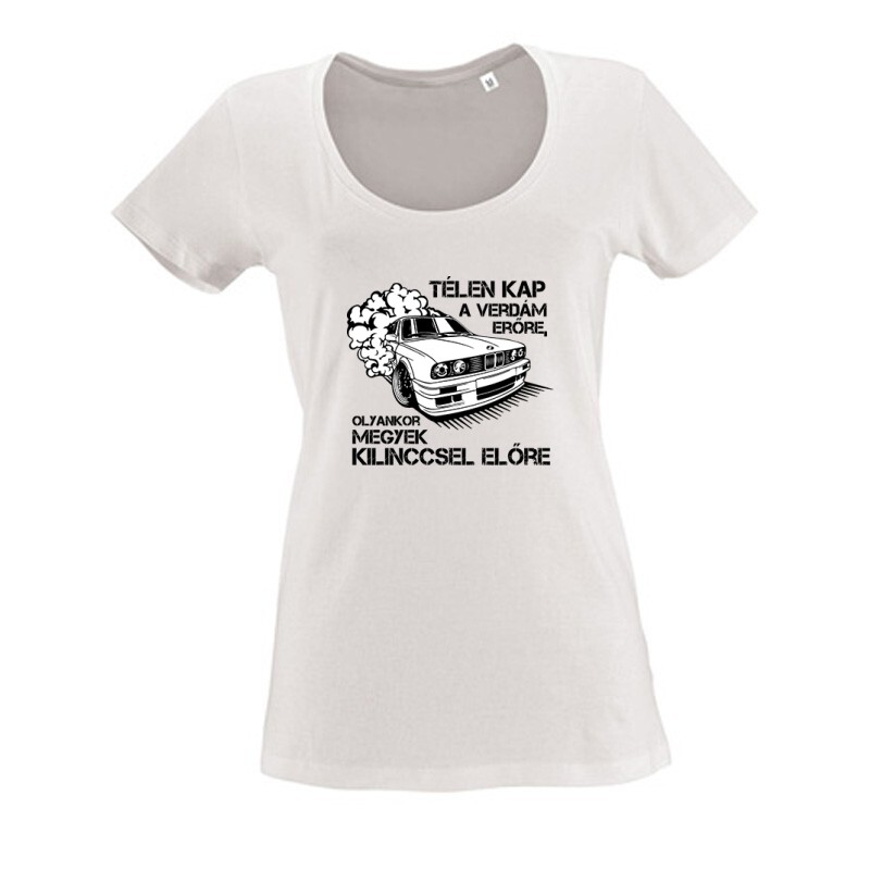 Kilinccsel előre BMW Női O Nyakú Póló