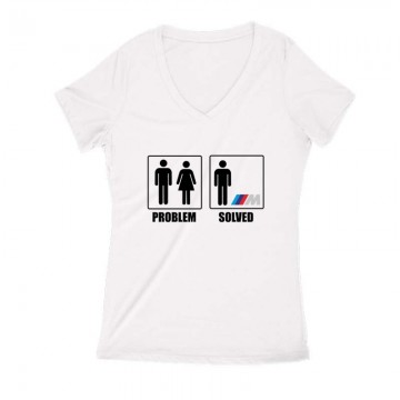 Problem-Solved BMW Női V Kivágott póló