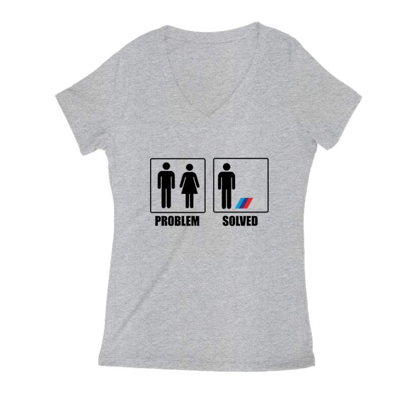 Problem-Solved BMW Női V Kivágott póló