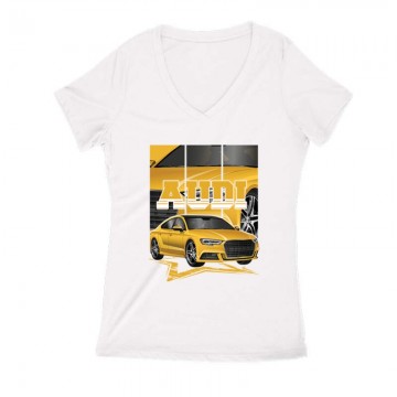 Audi Color Női V Kivágott póló