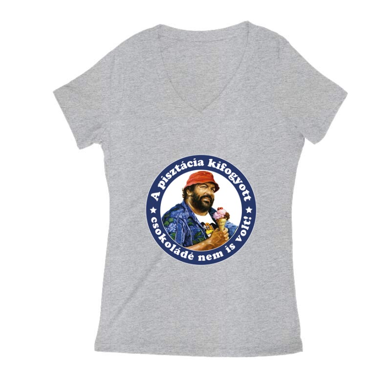 A pisztácia kifogyott , csokoládé nem is volt (color) Női V Kivágott póló