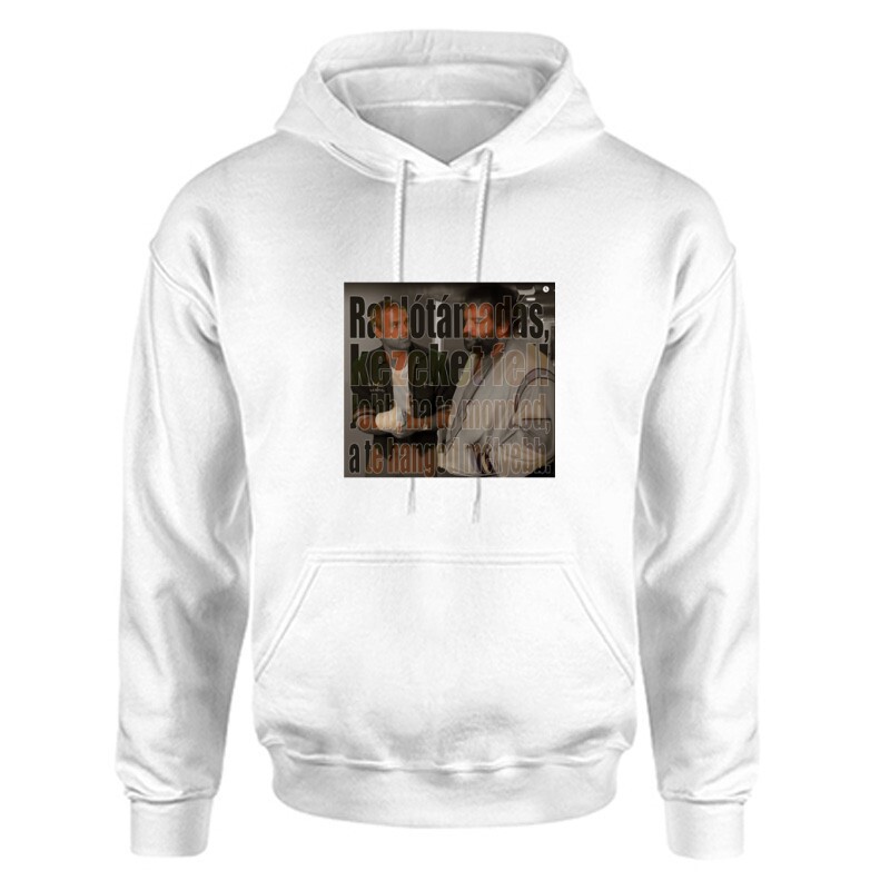 Rablótámadás, kezeket fel! Unisex Kapucnis Pulcsi
