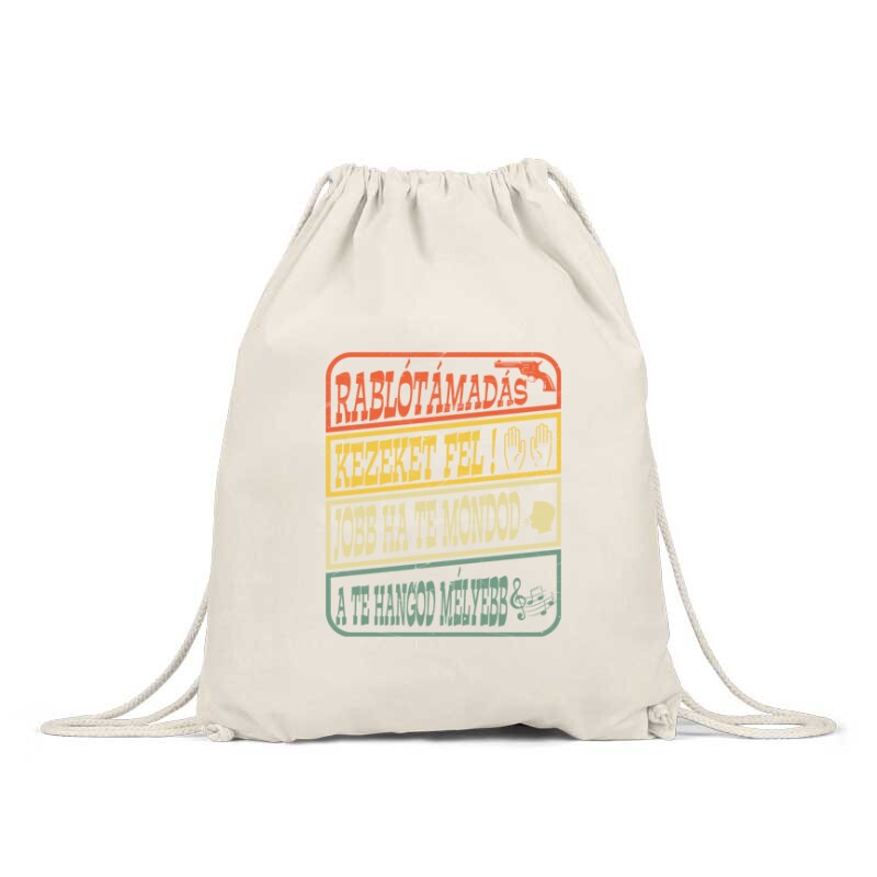 Rablótámadás, kezeket fel! (kopott) Hátizsák
